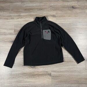 Eddie Bauer Men's Fleece Sweater First Ascent Half Zip Pullover L Black